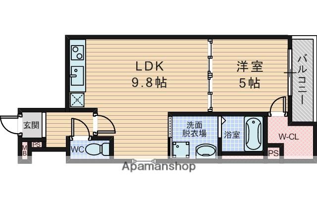 フジパレス淡路Ⅴ番館(1LDK/1階)の間取り写真