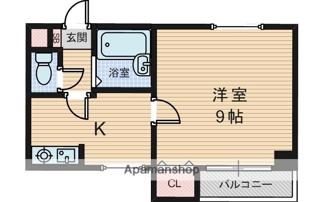 モリトモハイツ(1K/2階)の間取り写真