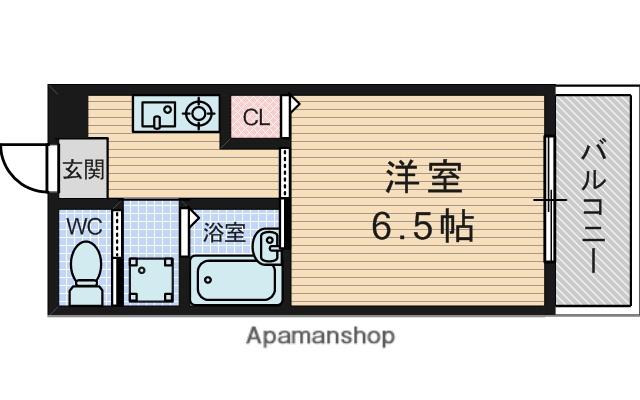 ジョイアキタノ(1K/3階)の間取り写真