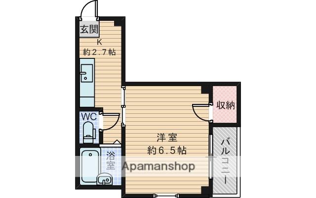 メゾンドエスポアール二番館(1K/4階)の間取り写真