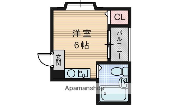 ベストレジデンス相川Ⅱ(ワンルーム/1階)の間取り写真