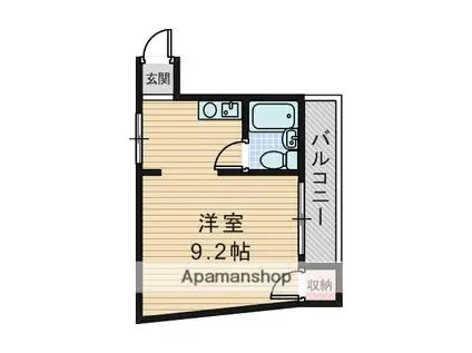 シャ・トリコロール井高野(ワンルーム/4階)の間取り写真