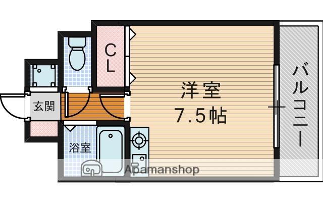 シャトレ下新庄(ワンルーム/2階)の間取り写真