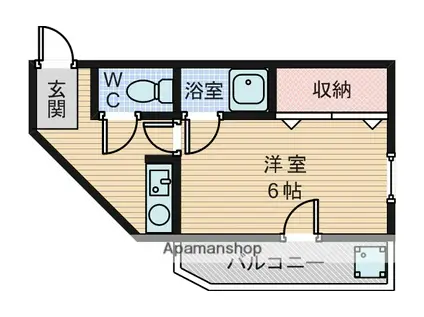 シティハイム上新庄(1K/2階)の間取り写真