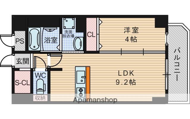 阪急電鉄京都線 淡路駅 徒歩6分 5階建 築6年(1LDK/4階)の間取り写真