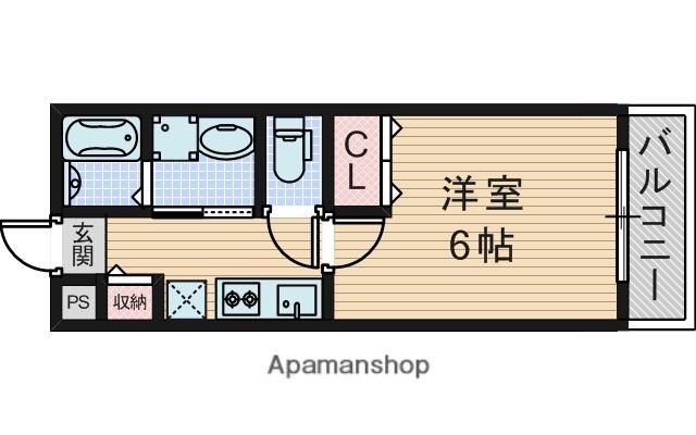 リアコート下新庄(1K/2階)の間取り写真