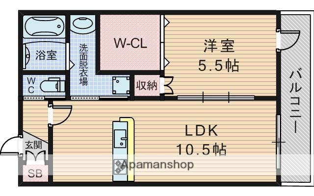 ティースリーカーサモジュカ(1LDK/3階)の間取り写真