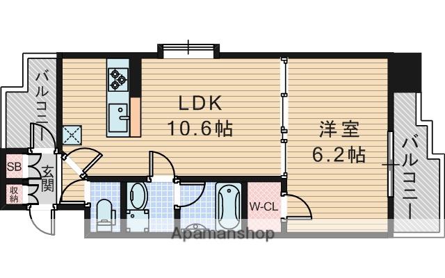 スプランディッド新大阪Ⅴ(1LDK/3階)の間取り写真