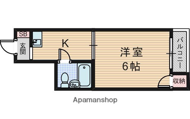 リトルアーバン(1K/3階)の間取り写真