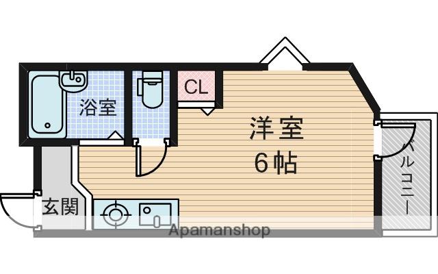 メゾンオパル(ワンルーム/2階)の間取り写真