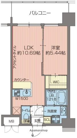 プレジオ吹田(1LDK/5階)の間取り写真