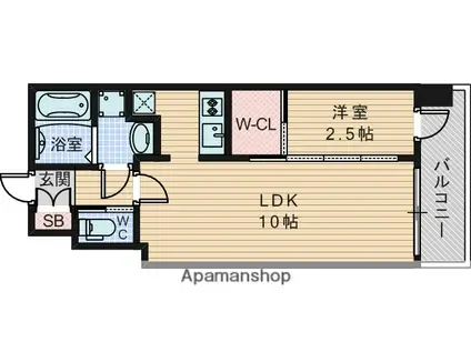 セレニテ西中島アリア弐番館(1LDK/10階)の間取り写真