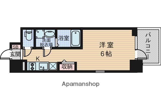 エスリードレジデンス大阪グランノースⅡ(1K/4階)の間取り写真