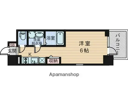 エスリードレジデンス大阪グランノースⅡ(1K/11階)の間取り写真