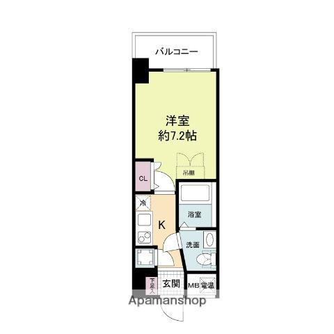 セレニテ新大阪カルム(1K/7階)の間取り写真