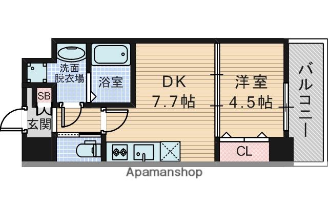 MSR新大阪南(1DK/3階)の間取り写真