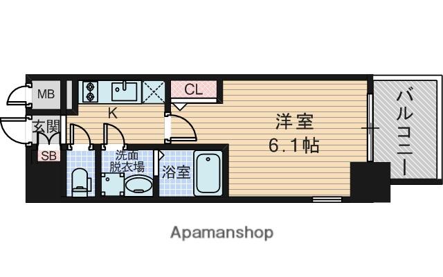 エスリード新北野アーデル(1K/2階)の間取り写真