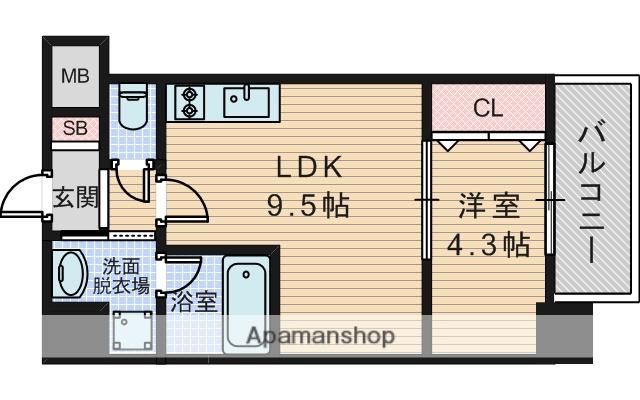 F-OOHARA(1LDK/2階)の間取り写真