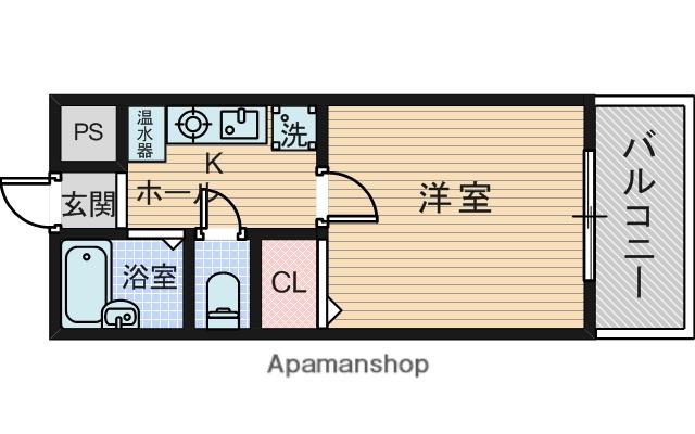 プルグランド2(1K/3階)の間取り写真