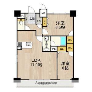 セノアタワー新大阪(2LDK/11階)の間取り写真