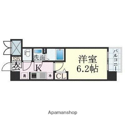 プレサンスOSAKA三国ネオス(1K/10階)の間取り写真