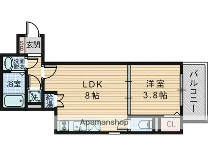ATRIA 井高野(1LDK/3階)の間取り写真