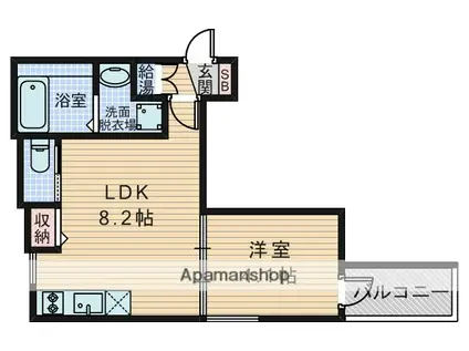 ATRIA 井高野(1LDK/2階)の間取り写真