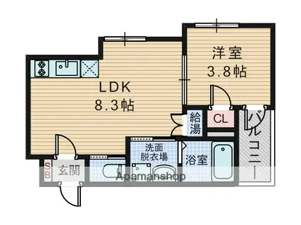 ATRIA 井高野(1LDK/3階)の間取り写真
