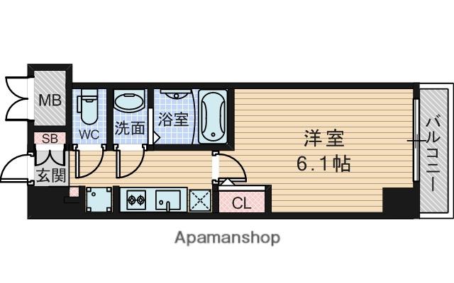 MV.IMP新大阪(1K/9階)の間取り写真