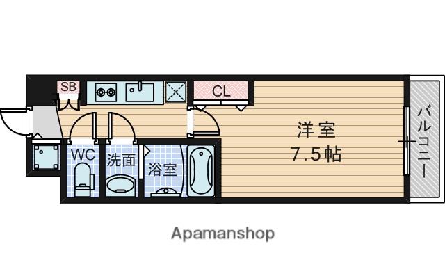 スワンズシティ新大阪プライム(1K/11階)の間取り写真