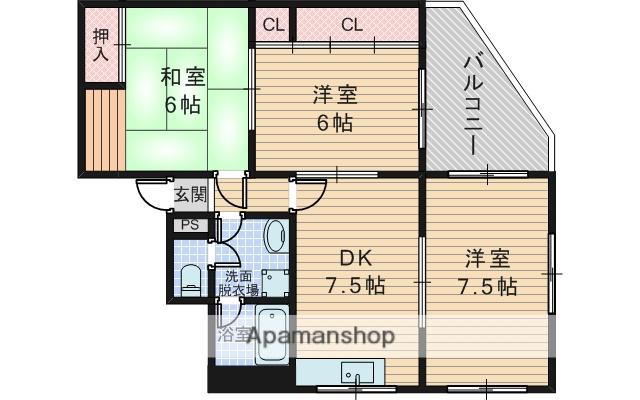 ローレルハイム(3DK/1階)の間取り写真
