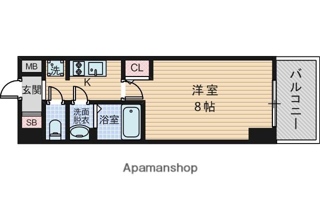 PHOENIX新大阪(1K/2階)の間取り写真