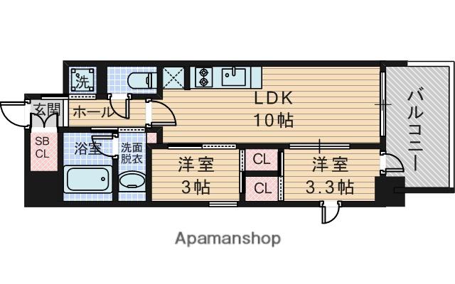 リビオメゾン新大阪(2LDK/12階)の間取り写真