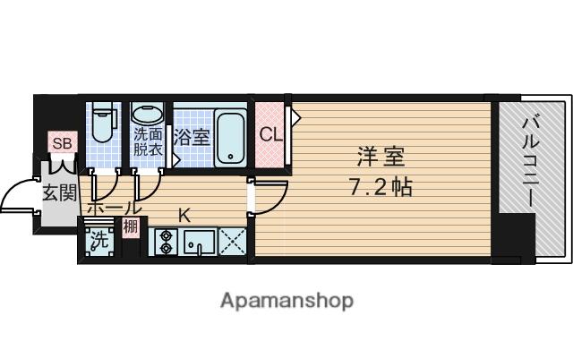 ファーストフィオーレ北大阪ミラージュ(1K/5階)の間取り写真