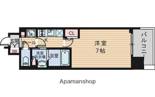 コンフォリア新大阪宮原Q(1K/9階)の間取り写真