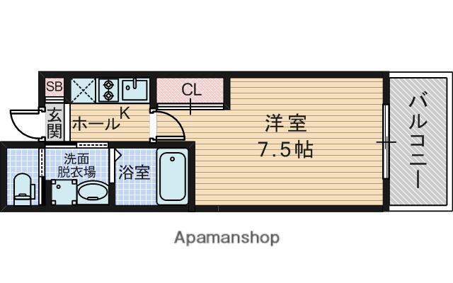 リアコート下新庄Ⅱ(1K/4階)の間取り写真