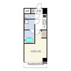 エスリードレジデンス東三国デュオ(1K/11階)の間取り写真