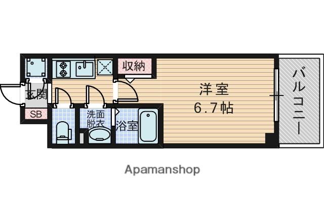 エスリード ザ・グラン大阪ノース(1K/11階)の間取り写真