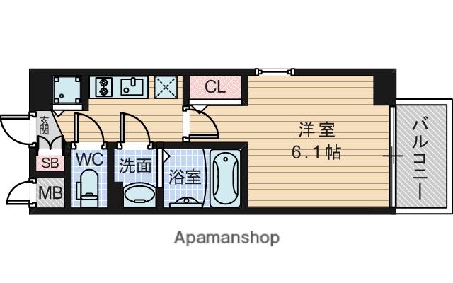 エスリード ザ・グラン大阪ノース(1K/10階)の間取り写真