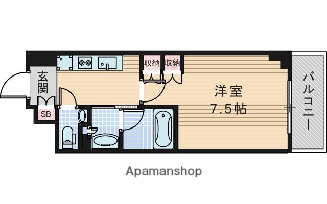ザ・パークハビオ江坂公園(1K/4階)の間取り写真