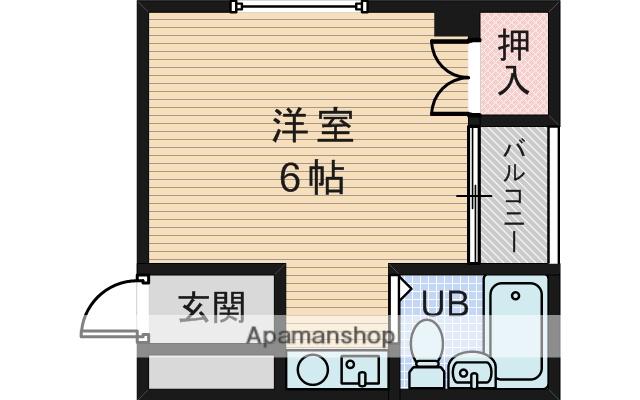 スクエアレジデンス豊里(ワンルーム/4階)の間取り写真