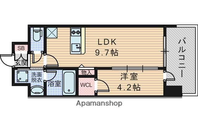スプランディッドライズ新大阪ノース(1LDK/4階)の間取り写真
