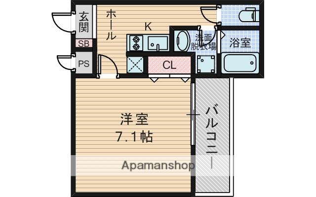 AILE柴島(1K/1階)の間取り写真