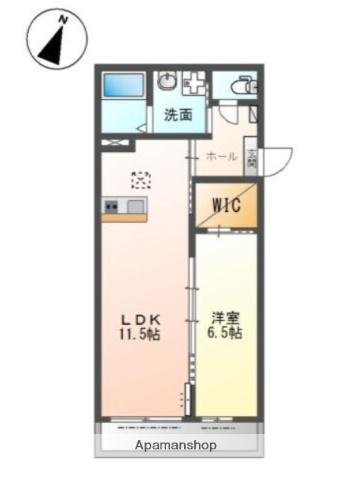 淀川区新北野マンション(1LDK/1階)の間取り写真
