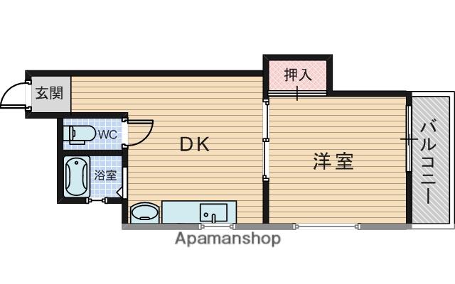 第2ホーユーハイツ(1DK/3階)の間取り写真