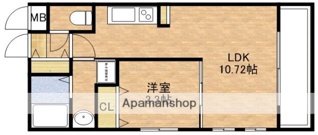 グランシス江坂(1LDK/2階)の間取り写真