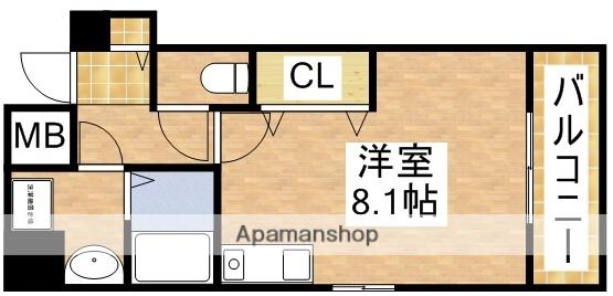 アーデン江坂2(ワンルーム/8階)の間取り写真