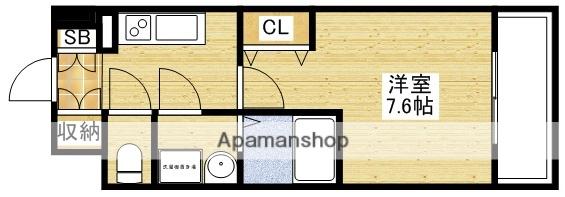 WGB江坂(1K/7階)の間取り写真