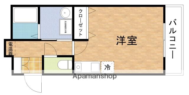 ミラクルセブン江坂(ワンルーム/6階)の間取り写真