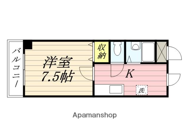 阪急電鉄宝塚線 服部天神駅 徒歩7分 4階建 築25年(1K/1階)の間取り写真